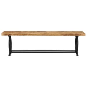 Industrial Dining Bench Solid Mango Woodand Cast Iron 160x45x45 cm