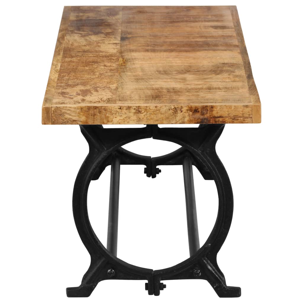 Industrial Dining Bench Solid Mango Woodand Cast Iron 160x45x45 cm
