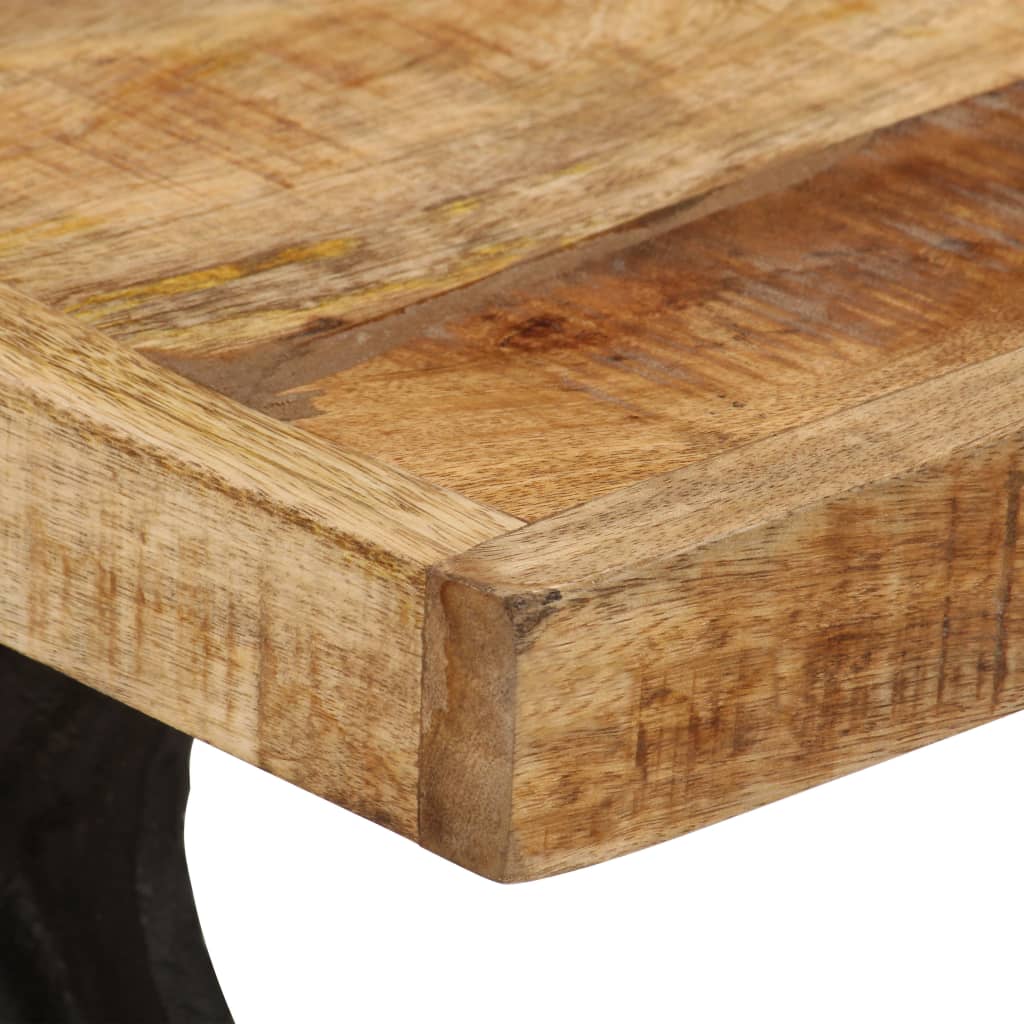Industrial Dining Bench Solid Mango Woodand Cast Iron 160x45x45 cm