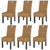 Dining Chair 6 pcs Kubu Rattan Mango Wood
