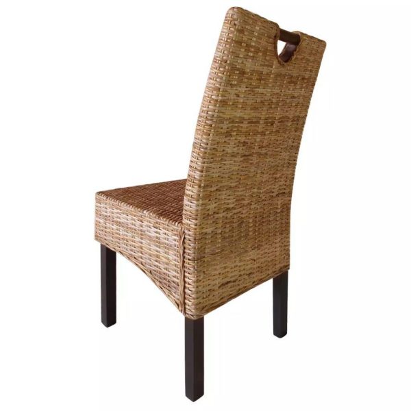 Dining Chair 6 pcs Kubu Rattan Mango Wood