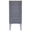Dining Chairs 2 pcs Kubu Rattan and Mango Wood Grey