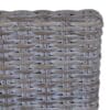 Dining Chairs 2 pcs Kubu Rattan and Mango Wood Grey