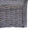 Dining Chairs 2 pcs Kubu Rattan and Mango Wood Grey
