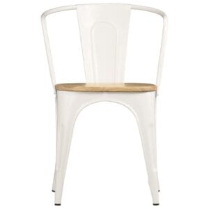 Dining Chairs 2 pcs Solid Mango Wood 51x52x84 cm White