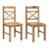 Dining Chairs 2 pcs Solid Mango Wood
