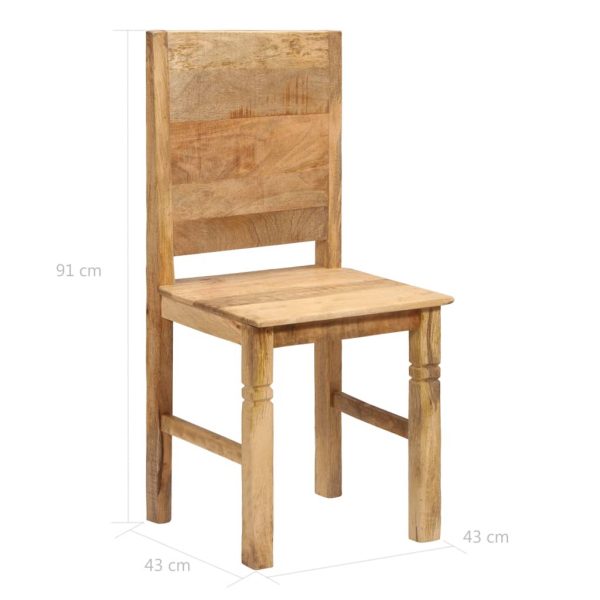 Set of 2 Wooden Dining Chairs Real Mango