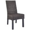 Dining Chairs 4 pcs Kubu Rattan and Mango Wood Brown