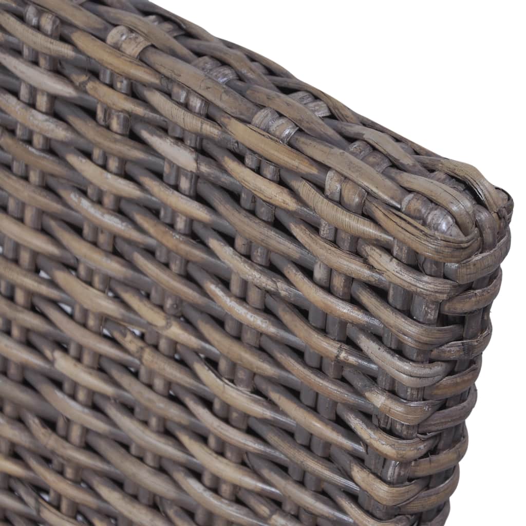 Dining Chairs 4 pcs Kubu Rattan and Mango Wood Brown