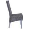 Dining Chairs 4 pcs Kubu Rattan and Mango Wood Grey