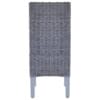Dining Chairs 4 pcs Kubu Rattan and Mango Wood Grey