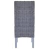 Dining Chairs 4 pcs Kubu Rattan and Mango Wood Grey