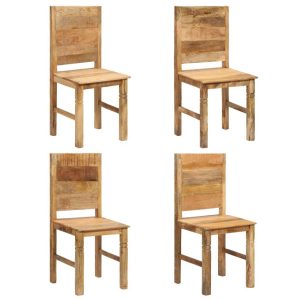 Urban Dining Chairs Set of 4 Light Mango Wood
