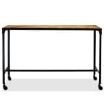 Dining Table Solid Mango Wood and Steel 120x60x76 cm 4