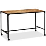 Dining Table Solid Mango Wood and Steel 120x60x76 cm 1