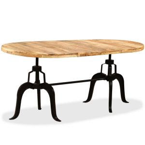 Dining Table Solid Mango Wood and Steel 180 cm