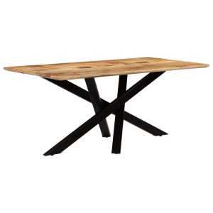 Dining Table Solid Rough Mango Wood 180x90x77 cm