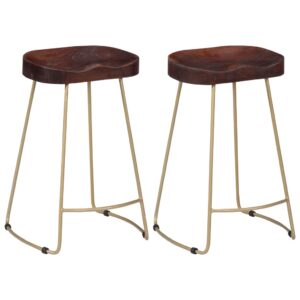 Gavin Bar Stools 2 pcs 45x40x62 cm Solid Mango Wood
