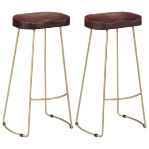 Gavin Bar Stools 2 pcs 45x40x78 cm Solid Mango Wood