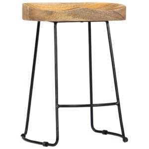 Gavin Bar Stools 2 pcs 46x38x52 cm Solid Mango Wood