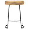 Gavin Bar Stools 2 pcs 46x38x52 cm Solid Mango Wood
