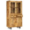 Highboard Solid Mango Wood 95x45x185 cm