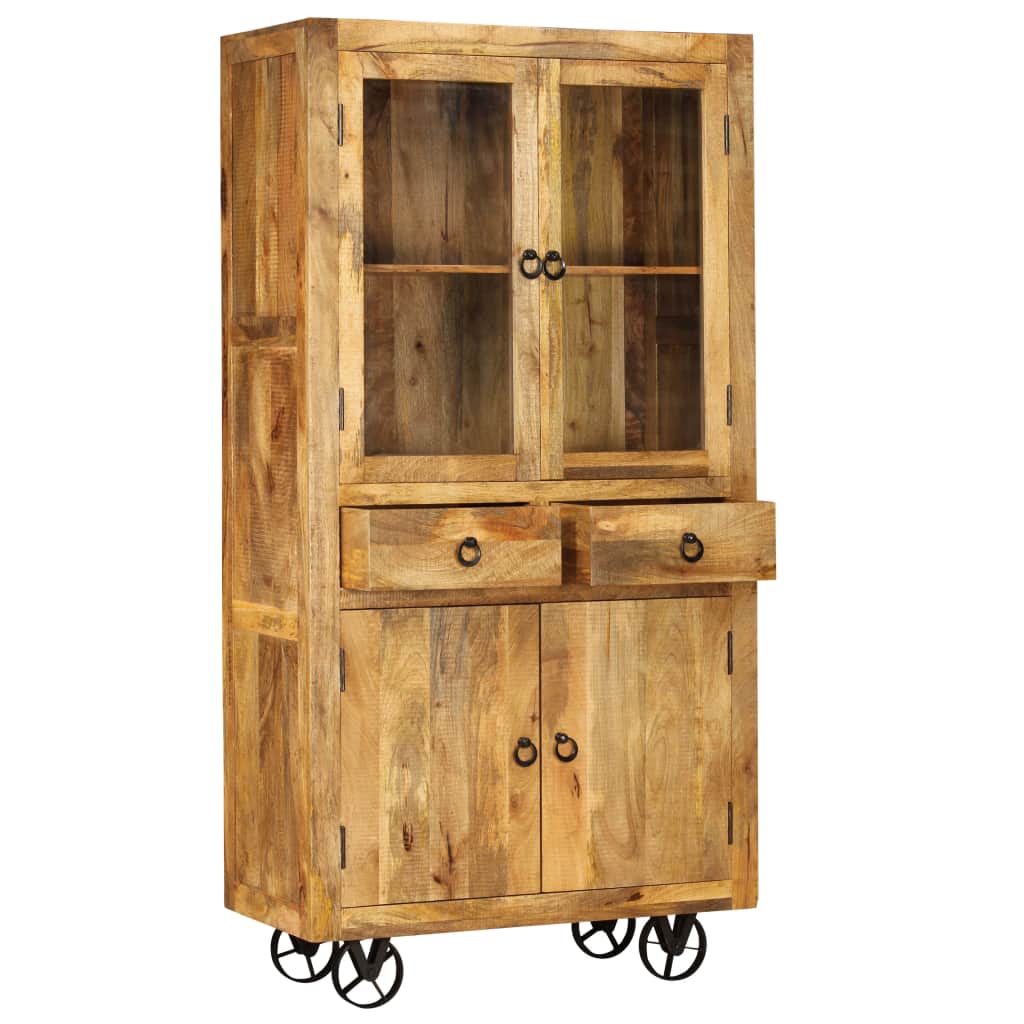 Highboard Solid Mango Wood 95x45x185 cm