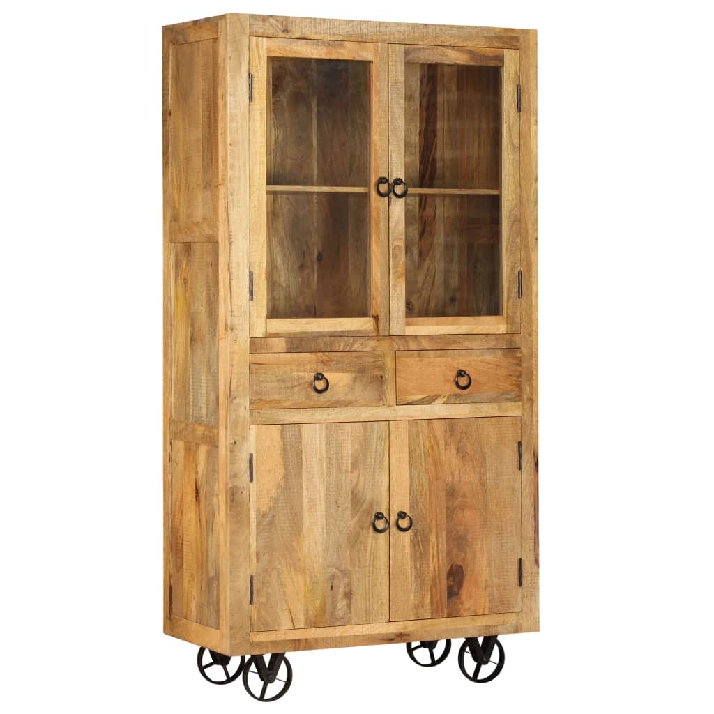 Highboard Solid Mango Wood 95x45x185 cm