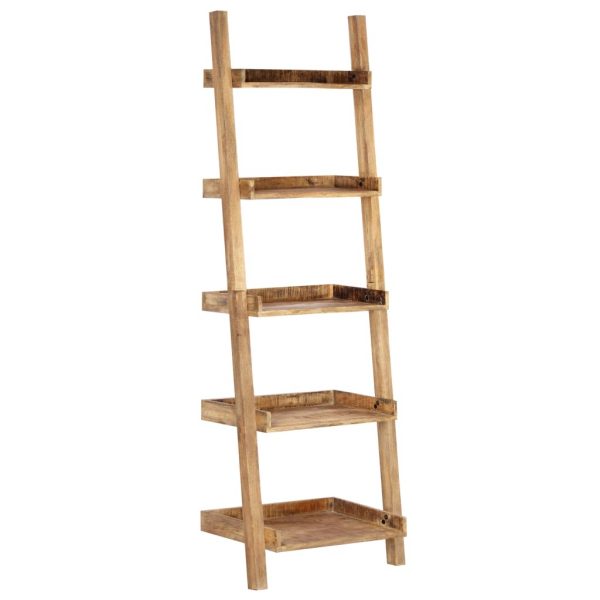 Ladder Shelf Brown Solid Mango Wood