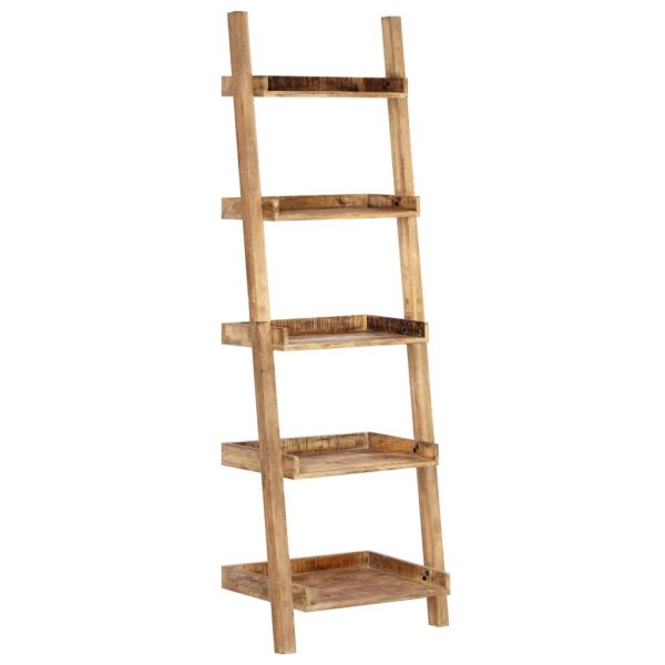 Ladder Shelf Brown Solid Mango Wood