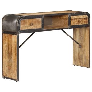 Mango Wood Industrial Console Table 120x30x75cm