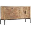 Sideboard 140x35x75 cm Solid Mango Wood