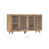 Sideboard 150x30x75 cm Solid Mango Wood