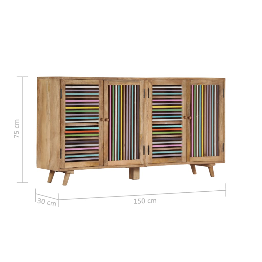 Sideboard 150x30x75 cm Solid Mango Wood