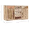 Sideboard 150x40x85 cm Solid Mango Wood