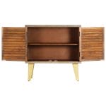 Sideboard 80x35x80 cm Solid Mango Wood and Cast Iron 5