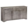 Sideboard Grey 160x40x80 cm Solid Mango Wood