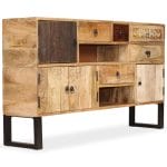 Sideboard Solid Mango Wood 140x30x80 cm 7