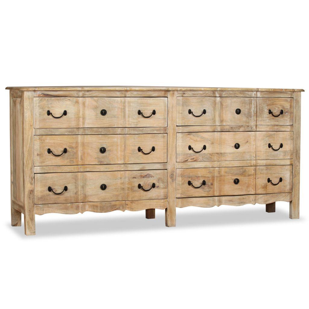 Sideboard Solid Mango Wood 200x40x90 cm