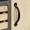 Sideboard Solid Mango Wood and Steel 65x33x76 cm
