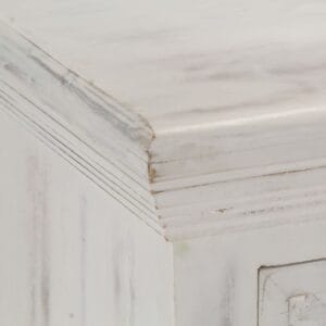 Sideboard White 140x40x74 cm Solid Mango Wood