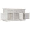 Sideboard White 140x40x74 cm Solid Mango Wood