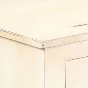 Sideboard White 160x40x80 cm Solid Mango Wood