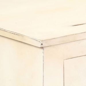 Sideboard White 160x40x80 cm Solid Mango Wood
