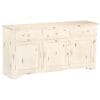 Sideboard White 160x40x80 cm Solid Mango Wood