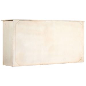 Sideboard White 160X40X80 Cm Solid Mango Wood