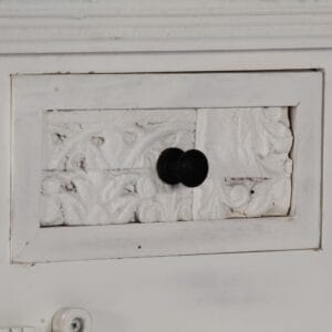 Sideboard White 65x30x75 cm Solid Mango Wood