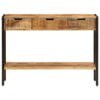Sideboard with 3 Drawers 110x35x75 cm Solid Mango Wood