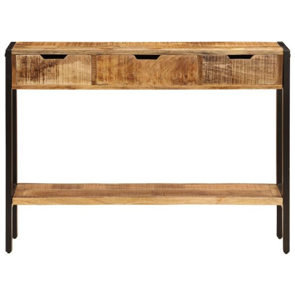 Sideboard With 3 Drawers 110X35X75 Cm Solid Mango Wood
