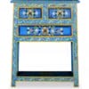 Sideboard with Drawers Solid Mango Wood Turquoise Hand Painted